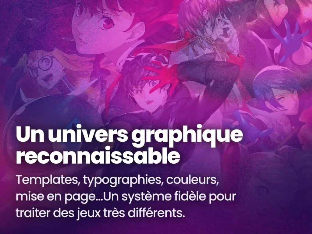 Composition : « Un univers graphique reconnaissable », templates, typographies et couleurs